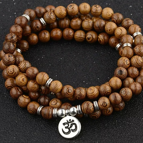 Wood Mala bracelet/necklace OM unisex - Picture 3 of 5
